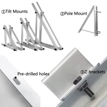 SOLAR PANEL MOUNTING BRACKETS