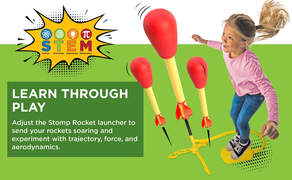 stomprocket blast off shoots to 100 feet year round active play outdoor indoor STEM fun kid powered