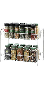 2-Tier Kitchen Counter Organizer Spice Rack