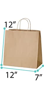 Brown paper bag that measures 13?? x 6?? x 15??