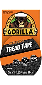Gorilla Tread Tape black safety stairs steps boats slip fall trip