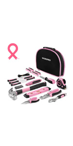 WORKPRO 103-Piece Pink Tool Kit