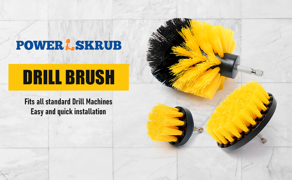 drill brush cleaner kit detailing scrub brosse attachment drillbrush attachable brushes nylon