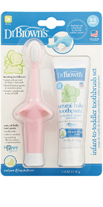 Dr. Brown&amp;#39;s Infant to Toddler Toothbrush Set in Pink - Elephant