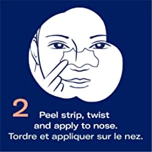 Biore pore facial and nose strip easy use application step 2