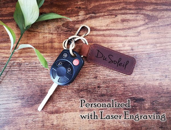 Personalized leather keychain, custom handmade keychain, keyring, key organizer, personalized gift for him or her - Image 5