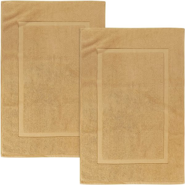 Utopia Towels - Cotton Banded Bath Mats, 2-Pack - [Not a Bathroom Rug] - 21 x 34 Inches, 100% Ring Spun Cotton - Highly Absorbent and Machine Washable Shower Bathroom Floor Towel (Beige) - Image 7