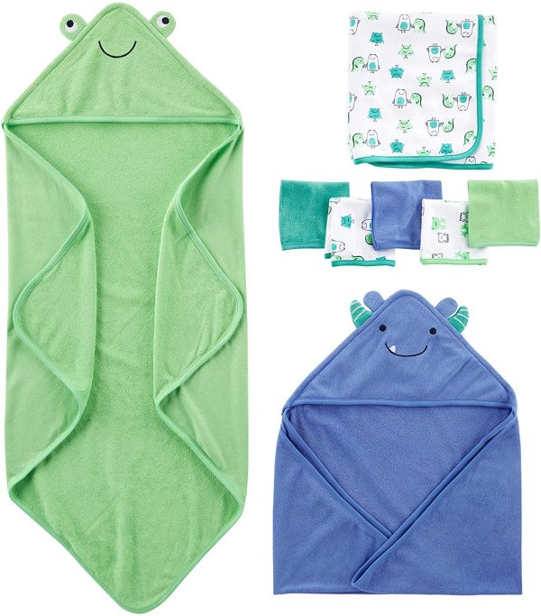 Simple Joys by Carter's unisex-baby 8-Piece Towel and Washcloth Set - Image 4