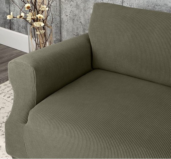 Jinamart Slipcover Stretch Elastic Couch Cover Sofa 3 Seat, 1-Piece (Army Green, Large) - Image 7