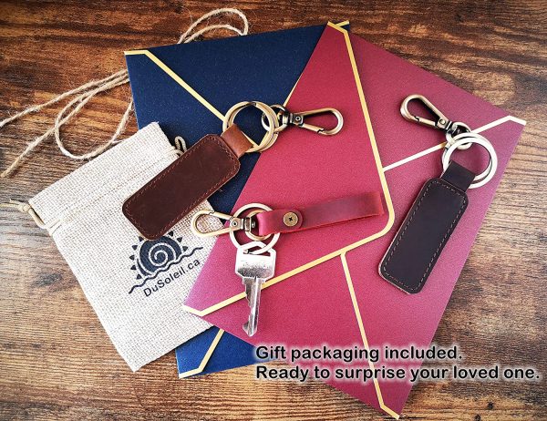 Personalized leather keychain, custom handmade keychain, keyring, key organizer, personalized gift for him or her - Image 3