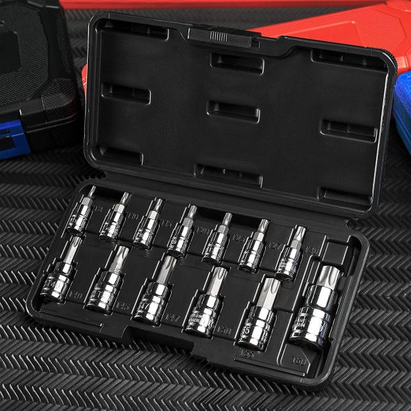 Torx Bit Socket Set Star Socket Set T8-T60, Cr-V, 13 Pieces - Image 6