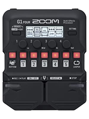 G1 Four, guitar pedal, multi-effects pedal, zoom, guitar, looper, amp modeling, guitar patches