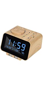 wood alarm clock