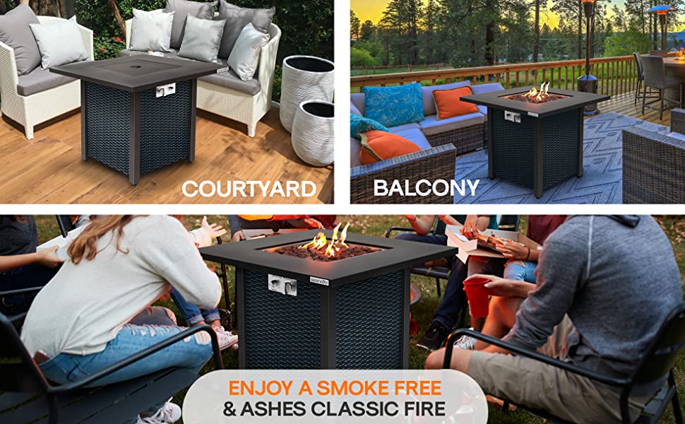  Gas Fire Pit Table;pit table;gas pit;square fire pit;propane gas table;outdoor pit