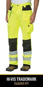 high visibility hi-vis reflective durable canvas knee pad workwear ppe