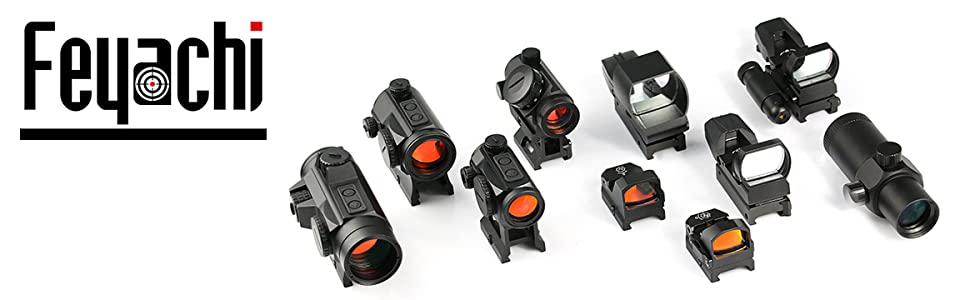 Feyachi 1x33mm Reflex Sight - Dark Earth Tan Scope Sight Both Red and Green & 4 Reticals 