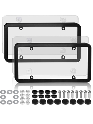 License Plate Cover with Mounting Accessories