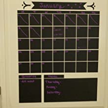 Kassa chalkboard wall calendar 