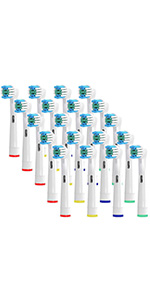 20 PCS replacement toothbrush heads compatible with Oral B