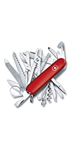 Swisschamp Standard Family SAK Swiss Army Knife Red Image knife with functions 