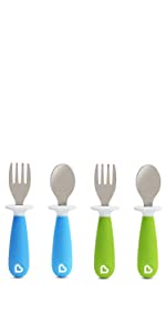 training cutlery, toddler fork and spoon set