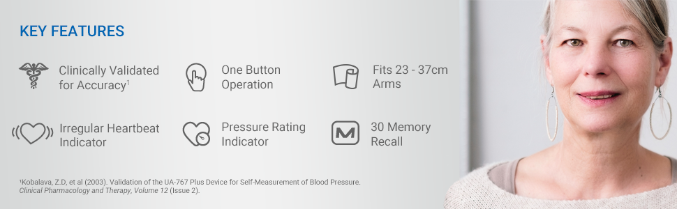 Key Features of the LifeSource UA-651CN Upper Arm Blood Pressure Monitor