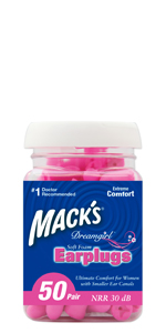 macks, soft foam, earplugs, ear plugs, noise reducing, sleeping, snoring, pink, small, concerts