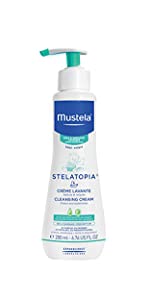  Stelatopia Cleansing Cream is a gentle cleanser for your baby's eczema-prone skin. Fragrance free.