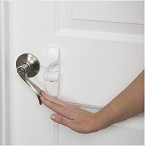 Home Safety, child safety products, childproofing, OutSmart Lever Handle Lock, decoy button