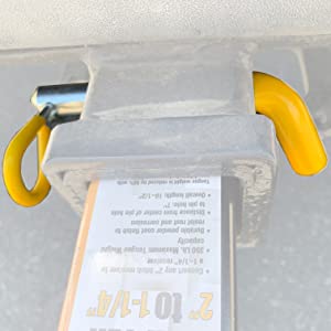 3 Pack Trailer Hitch Pin Clip with Rubber-Coated Vinyl Yellow Grip, 5/8" Diameter, Fits 2" Receiver