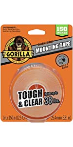 Gorilla Tough and Clear Mounting Tape XL