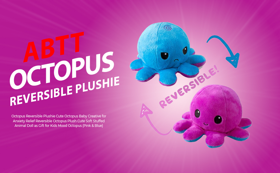 ABTT Octopus reversible Plushie (Blue & Purple)