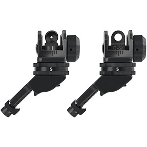 Front and Rear Fixed 45 Degree Rapid Transition Backup Iron Sight