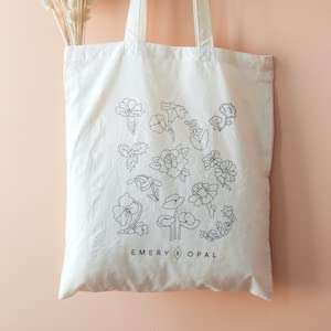 Birth Flower Tote Bag