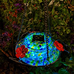 illuminated hummingbird feeder