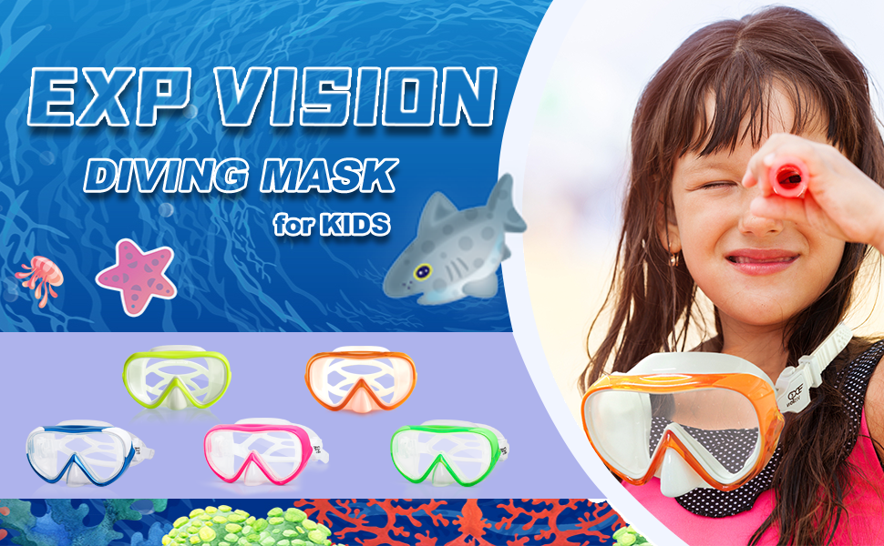 Kids Snorkeling Diving Mask Swim Mask for Scuba Snorkeling, Free Diving, Swimming 