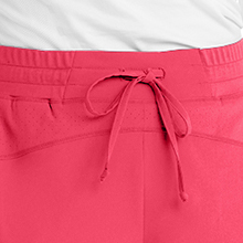 Close-up of the double elastic waist with drawstring on Barco One BOP513 Women's Jogger Scrub Pant