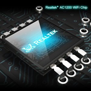 wifi adapter for pc uses latest Realtek 802.11 ac WiFi chip, works 3 times faster than wireless-N