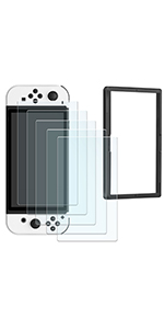 Tempered Glass Screen Protector Compatible with Nintendo Switch Oled Model 2021