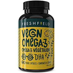 Freshfield Vegan Omega 3 DHA + DPA Algal Algae Oil Vegetarian