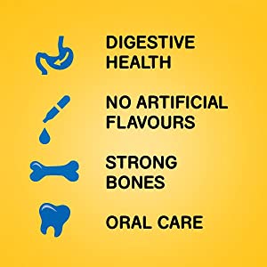 Digestive Health, No Artificial Flavours, Strong Bones, Oral Care