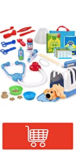 29 Pcs Pet Care Play Vet Kit for Kids