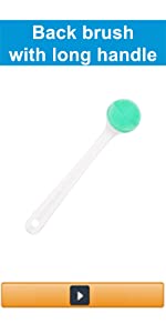 silicone body scrubber long handle