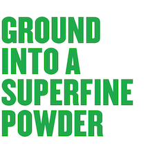 Ground into a superfine powder