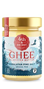 fourth and heart 4th himalayan pink salt ghee clarified butter grass fed lactose free keto