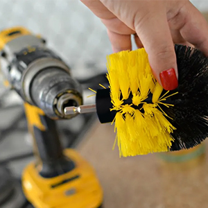 attachable brushes tile nylon detail bathroom carpet detailing drill brush drilbrush set attachment