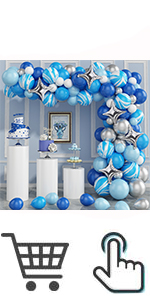 Blue Agate Balloons Garland