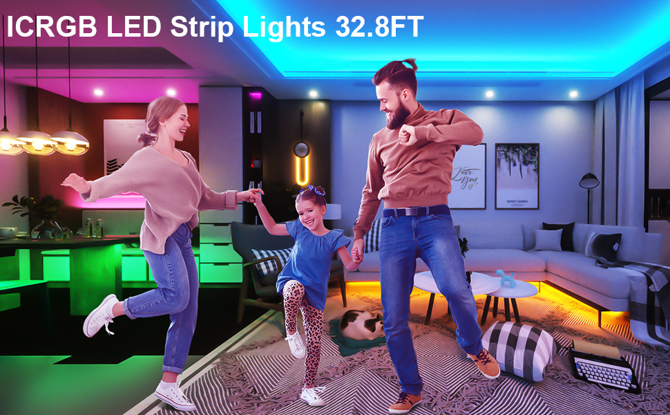 ICRGB LED Strip Lights 32.8FT