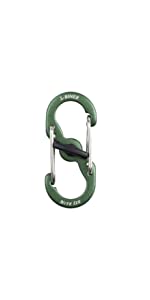 olive, microlockm s-biner, aluminum