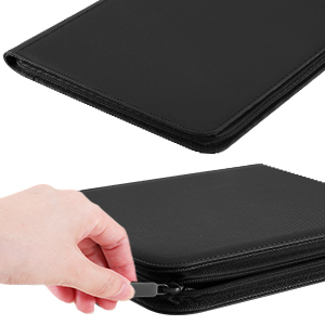 Card holder 360 degree rotating zipper